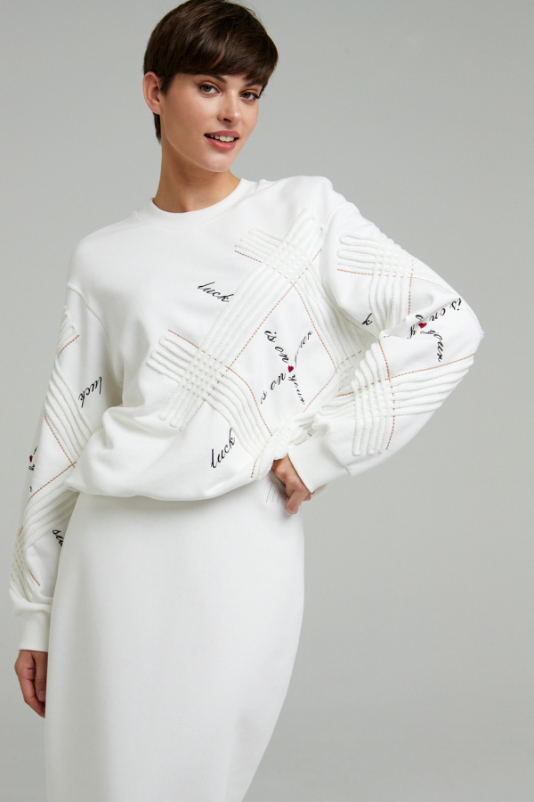 свитшот check white